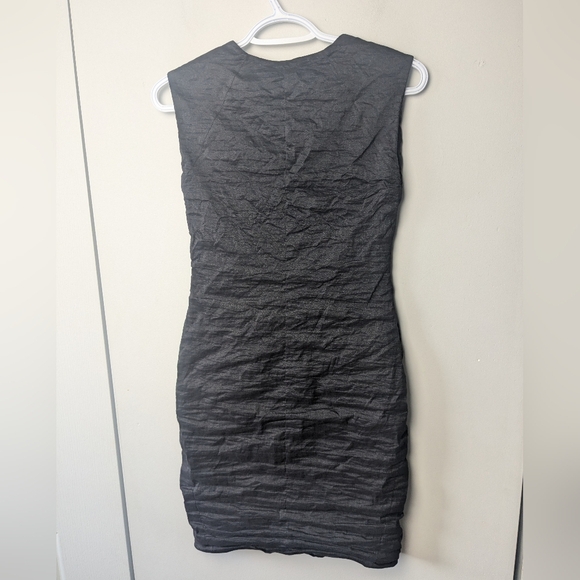 SARAH PACINI Vintage Formal Black Dress Size 0 Y2K 2000 Style Made Un Italy - Picture 6 of 10